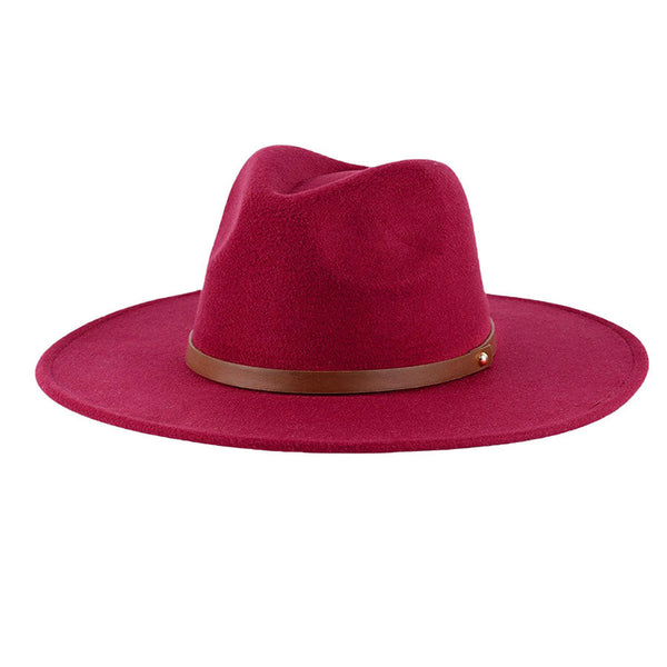 Burgundy Faux Leather Band Trimmed Felt Panama Hat, Before running out the door into the cool air, you’ll want to reach for these Winter Panama Hat to keep you incredibly warm, a great hat can keep you cool and comfortable even when the sun is high in the sky. Perfect for keeping the sun off of your face, neck, and shoulders.