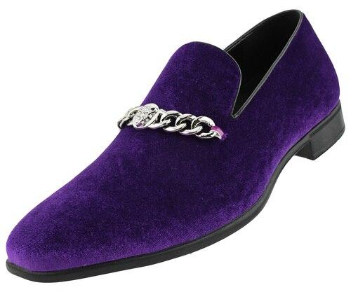 Men Dress Shoes-Lynx-Purple - Church Suits For Less