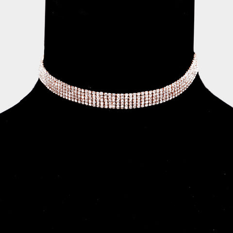 Rhinestone Crystal Choker Necklace