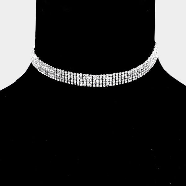 Rhinestone Crystal Choker Necklace