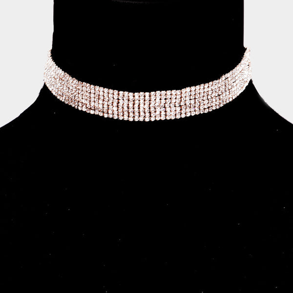 Rhinestone Crystal Choker Necklace