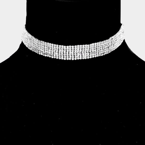 Rhinestone Crystal Choker Necklace