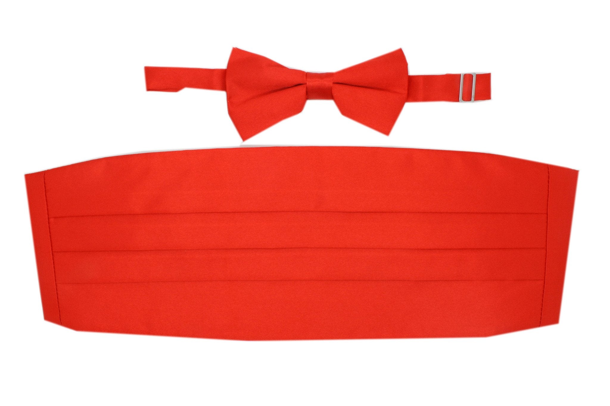 Satine Red Bow Tie & Cummerbund Set