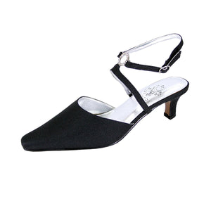 Women's Wide Width Ankle Strap Pump Shoes 611