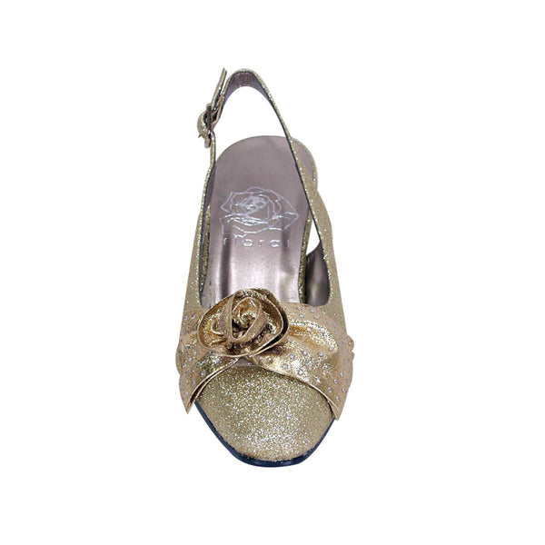 Women's Wide Width Glitter Slingback Shoes BDF 766