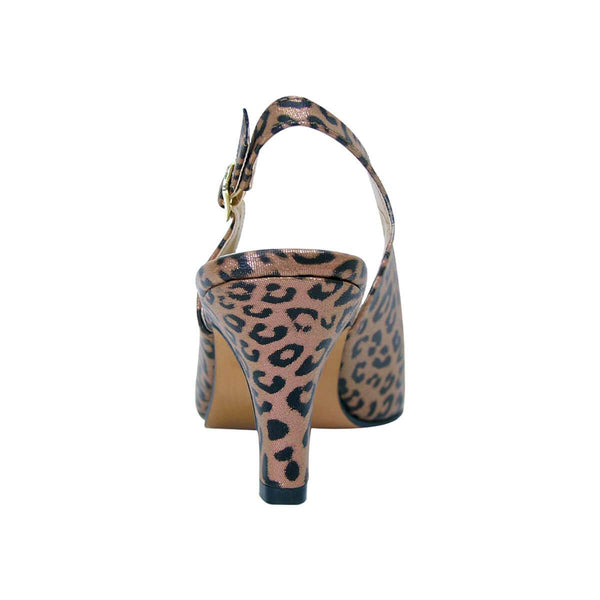 Women's Wide Width Leopard Print Dress Shoes 829
