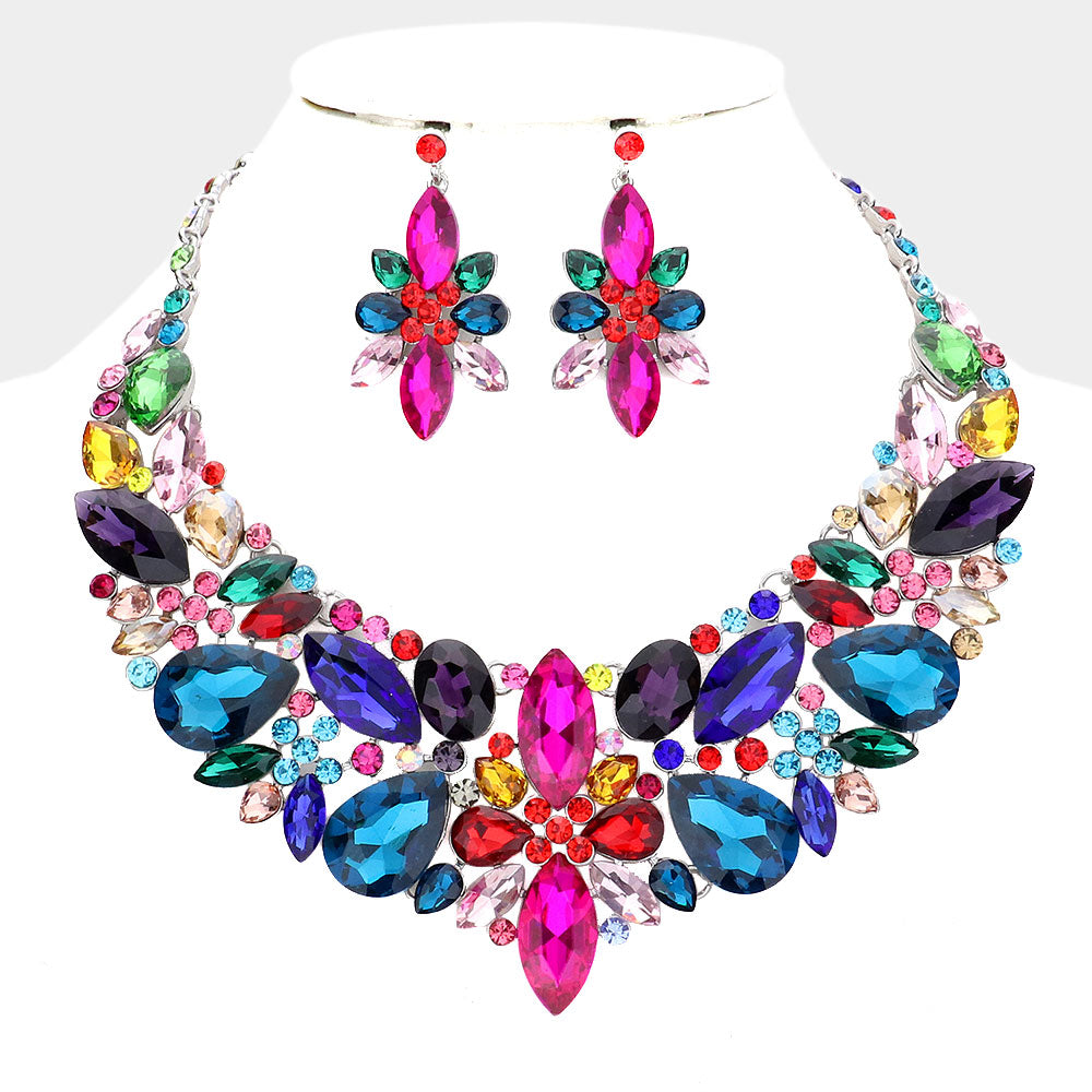 Multi Stone Evening Necklace