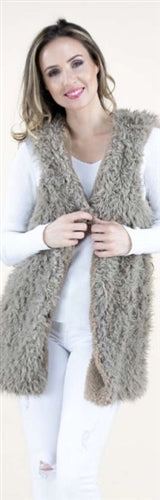 Women fashion Faux Fur Vest-60460
