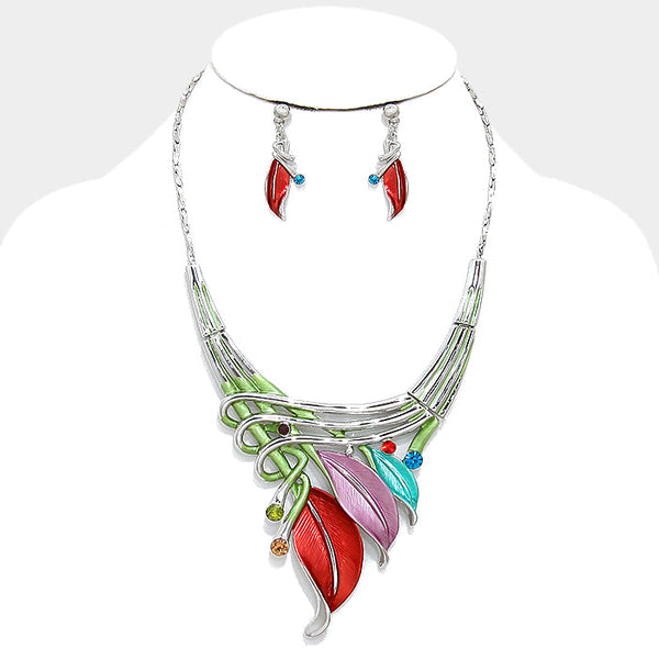 Rhythmical Ombre Feather Necklace