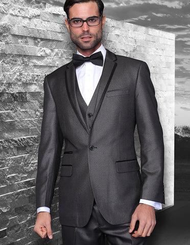 MEN STATEMENT SUIT - GENOVA-3-CHARCOAL