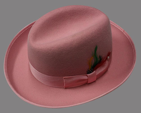Men Godfather Hat-Pink - Church Suits For Less