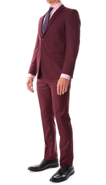 Men Slim Fit Suit- Oslo Burgundy