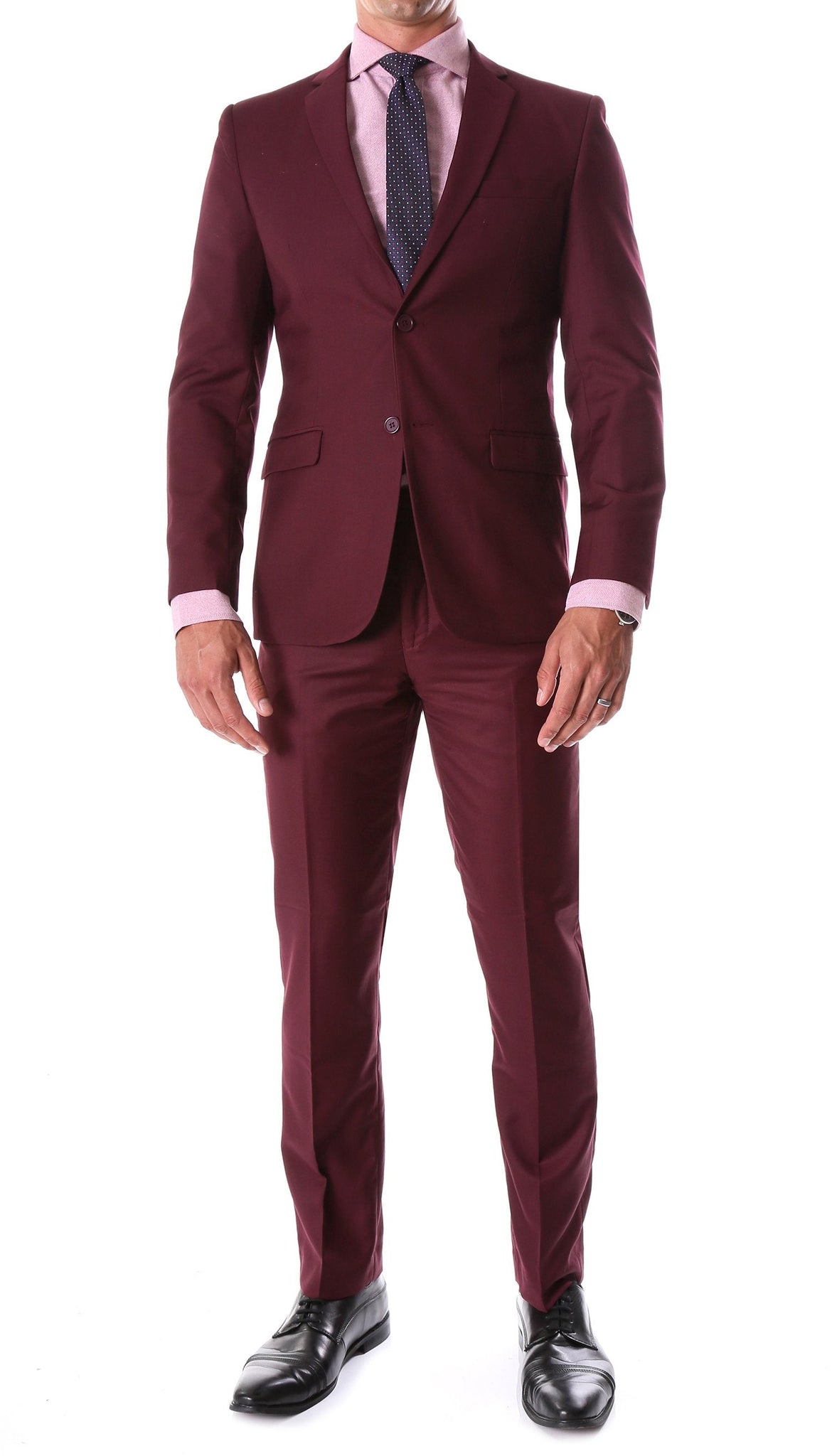 Men Slim Fit Suit- Oslo Burgundy