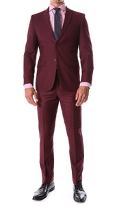Men Slim Fit Suit- Oslo Burgundy