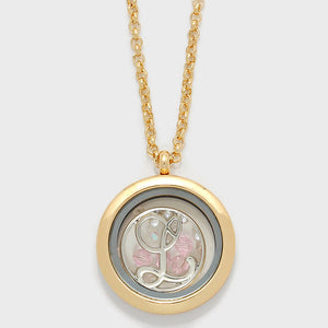 l Monogram Floating Locket Pendant Necklace