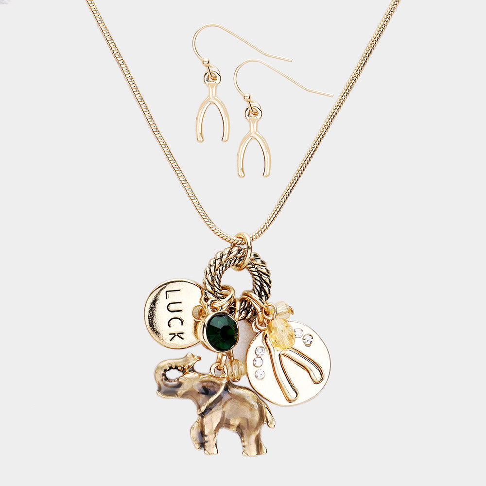 Elephant Luck Pendant Necklace