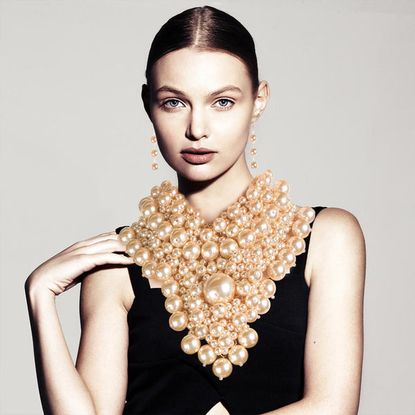 Pearl Cluster Vine Necklace