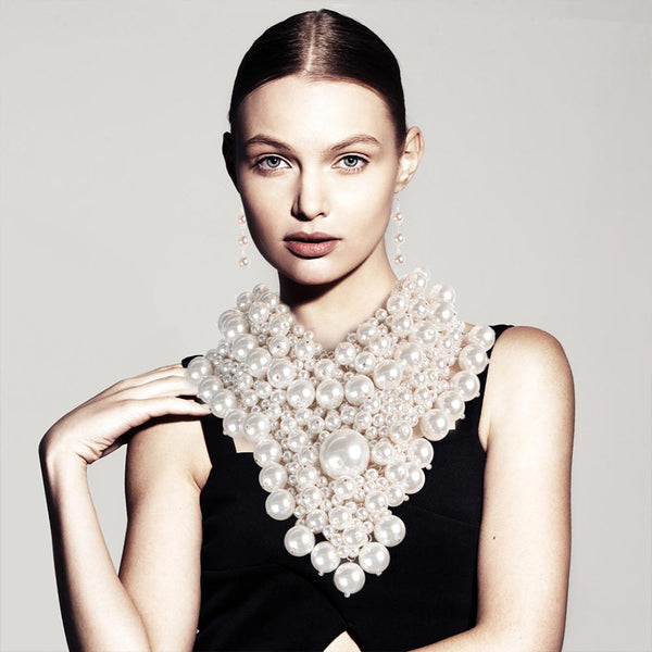 Pearl Cluster Vine Necklace