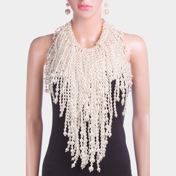 Pearl Cluster Vine Necklace