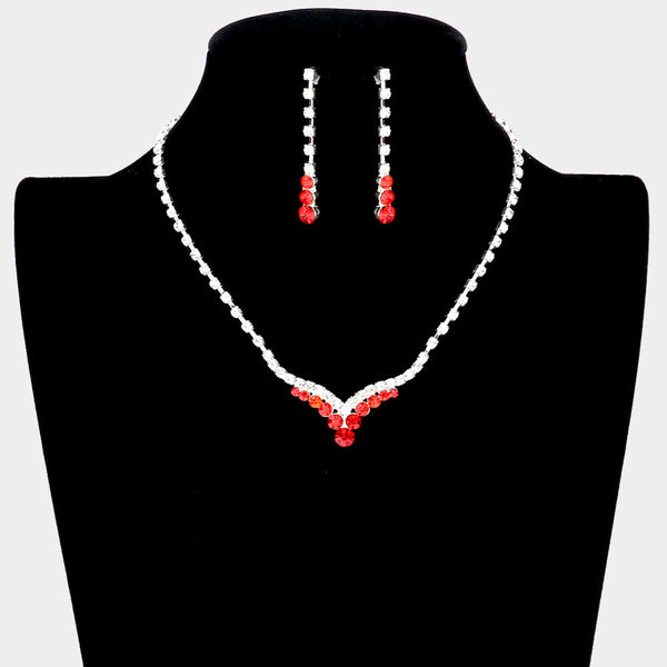 Bubble Stone Detail Rhinestone Necklace