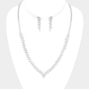 Crystal Accented Rhinestone Necklace