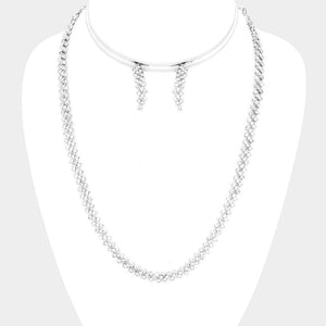 Crystal Rhinestone Pave Necklace