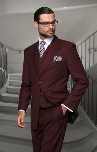 Men's Statement Big & Tall  STZV-100 Burgundy