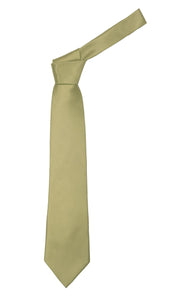 Premium Microfiber Pale Olive Necktie
