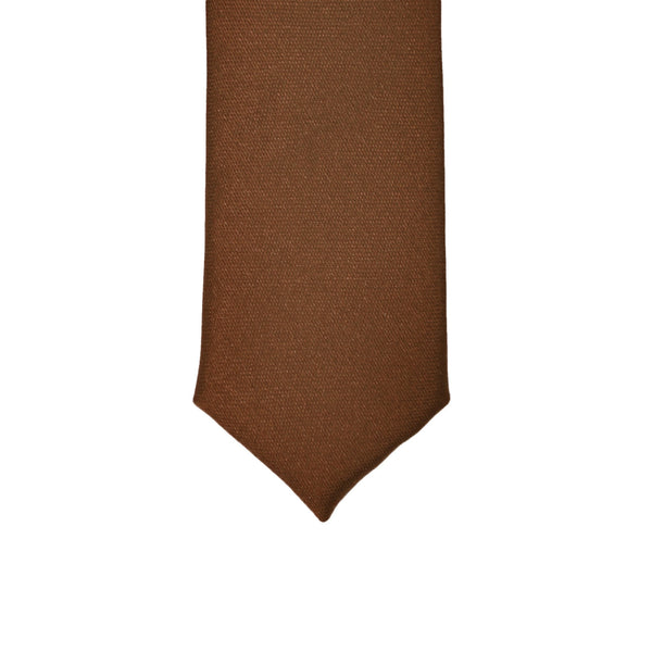 Super Skinny Brown Shiny Slim Tie