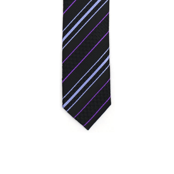 Super Skinny Stripe Purple Lavender Slim Tie