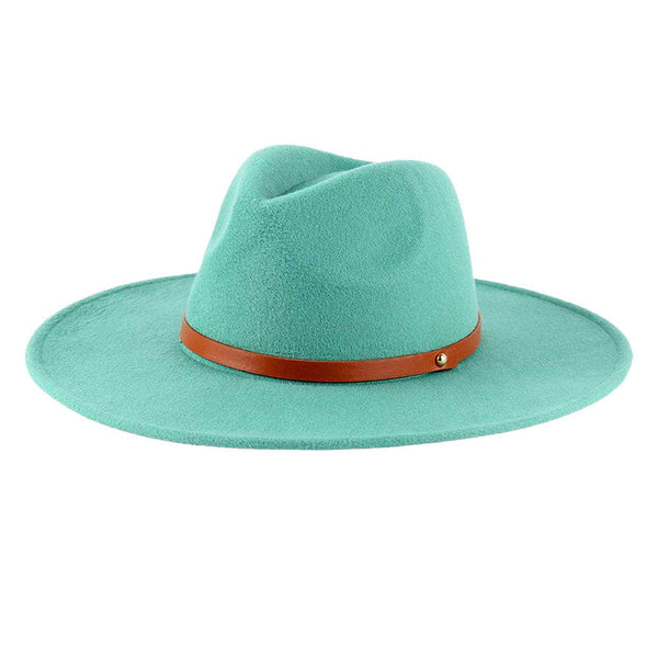 Turquoise Faux Leather Band Trimmed Felt Panama Hat, Before running out the door into the cool air, you’ll want to reach for these Winter Panama Hat to keep you incredibly warm, a great hat can keep you cool and comfortable even when the sun is high in the sky. Perfect for keeping the sun off of your face, neck, and shoulders.