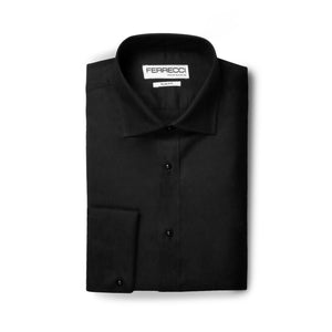 Ferrecci Men's Venice Slim Fit Pique Lay Down Collar Shirt - FHYINC best men's suits, tuxedos, formal men's wear wholesale