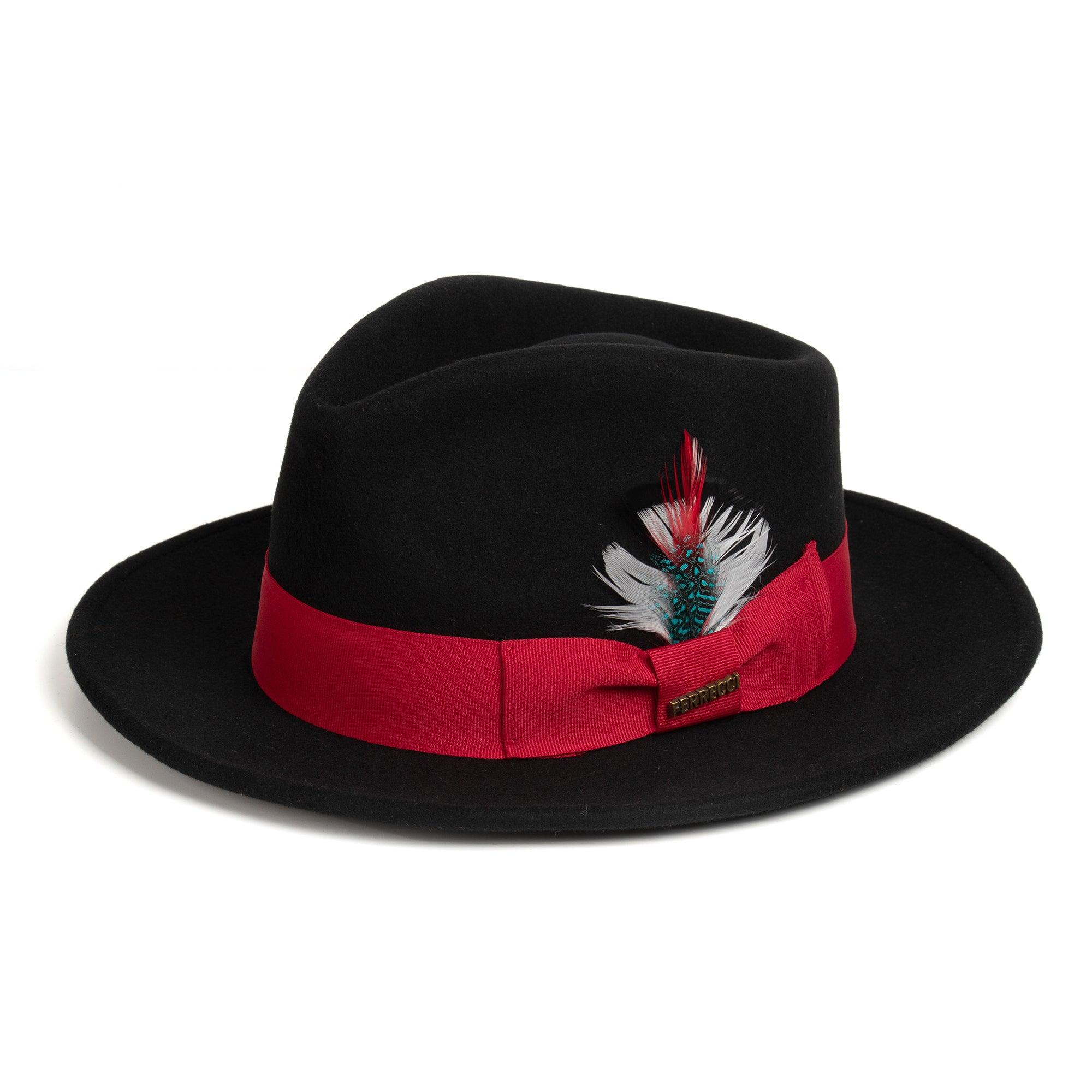 Men Church Hats Red Black