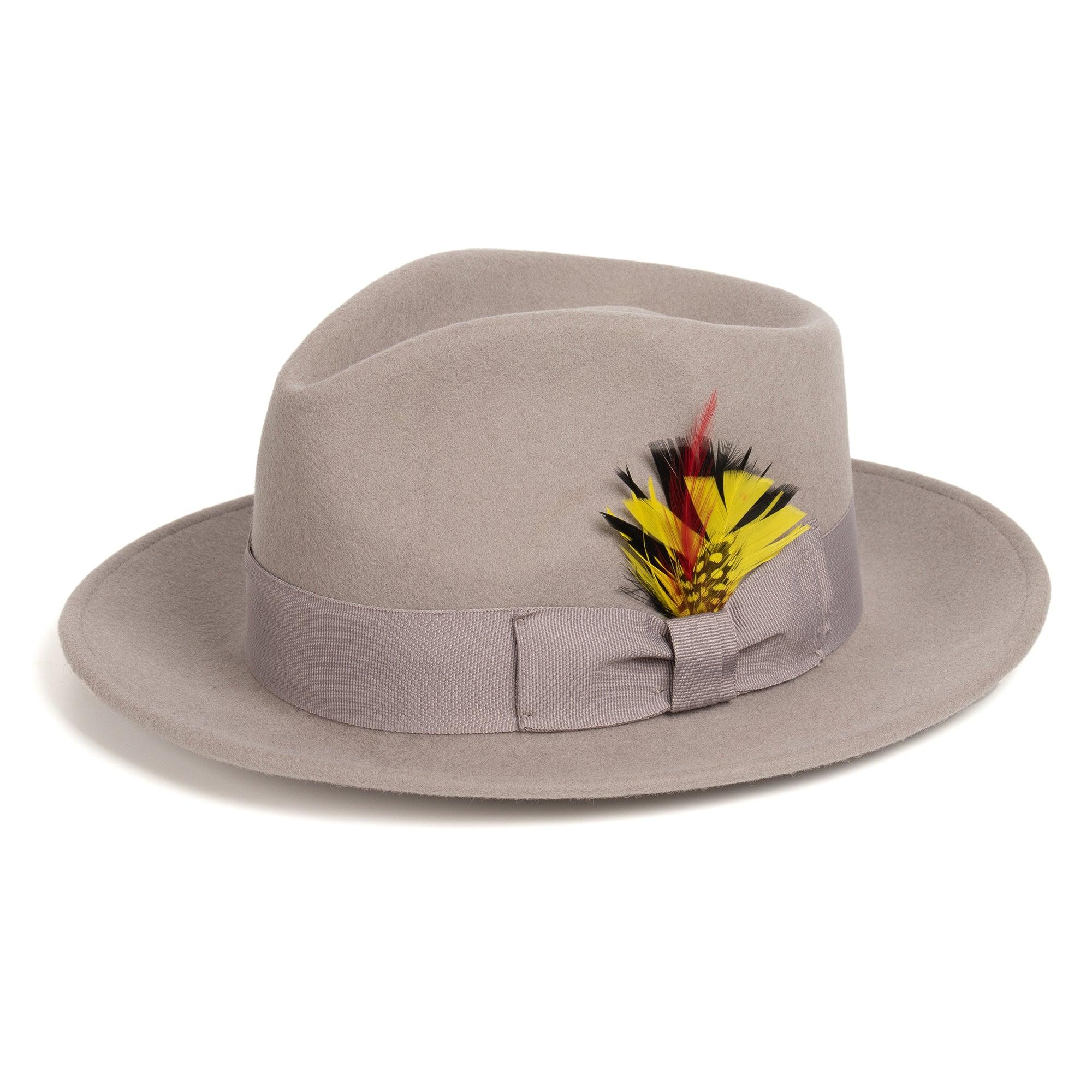 Men Church Hat- Fedora Grey