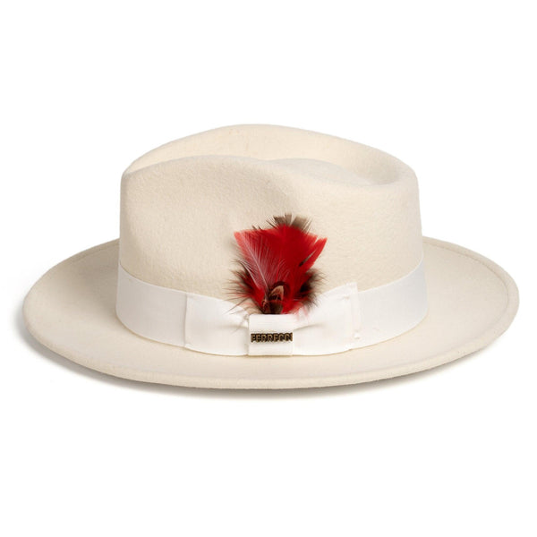 Men Church Fedora Hat -Off-White