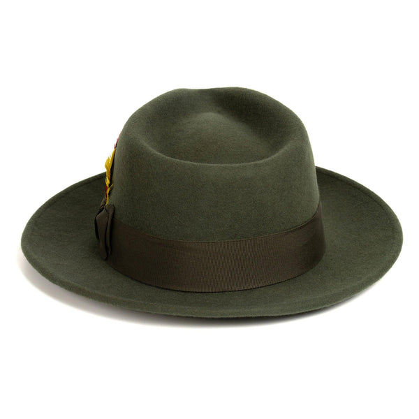 Men Fashion Fedora Hat Hunter Green