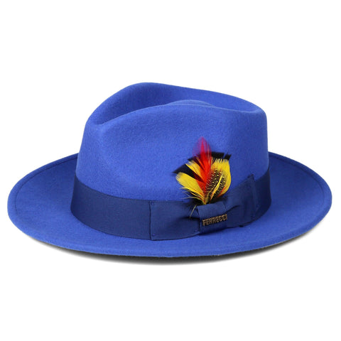 Men Fedora Hat- Royal Blue