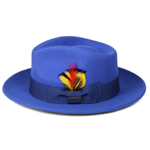 Men Fedora Hat- Royal Blue