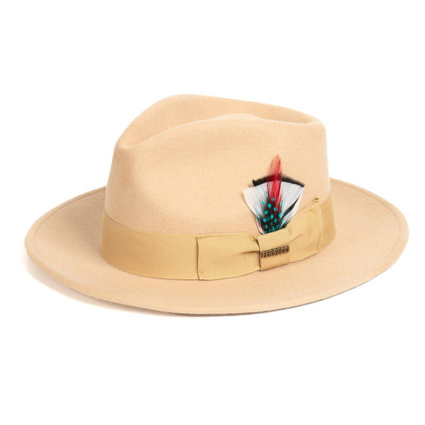 Men Fashion Fedora Hat Tan