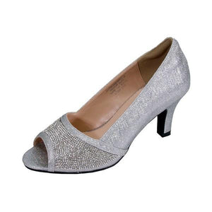 Women Church Shoes DP897-Silver - Church Suits For Less