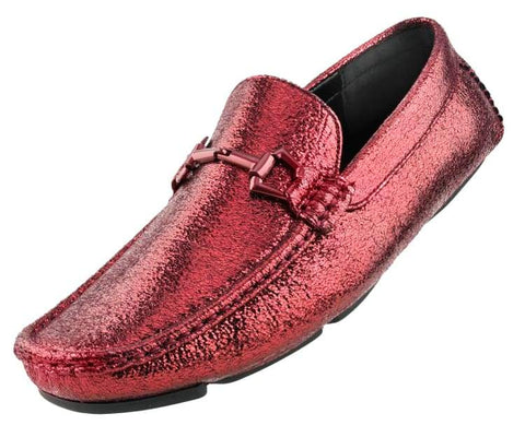 Men Slip on Loafer-Crakle Burgundy