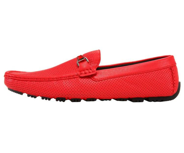 Men Dress Slip on Loafer Cola Red