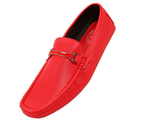 Men Dress Slip on Loafer Cola Red