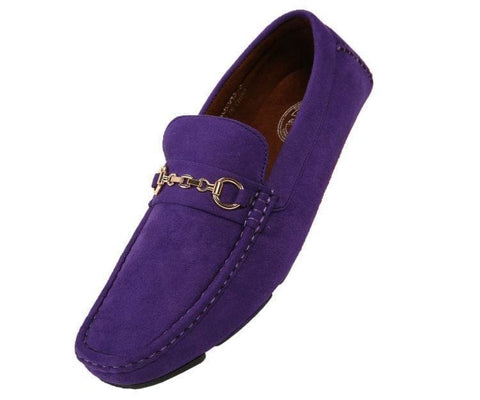 Men Church Loafers Shoes- Ecker Purple