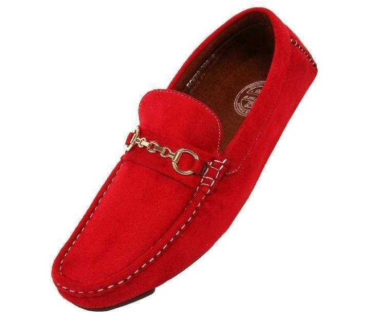 Men Church Loafers Shoes- Ecker Red