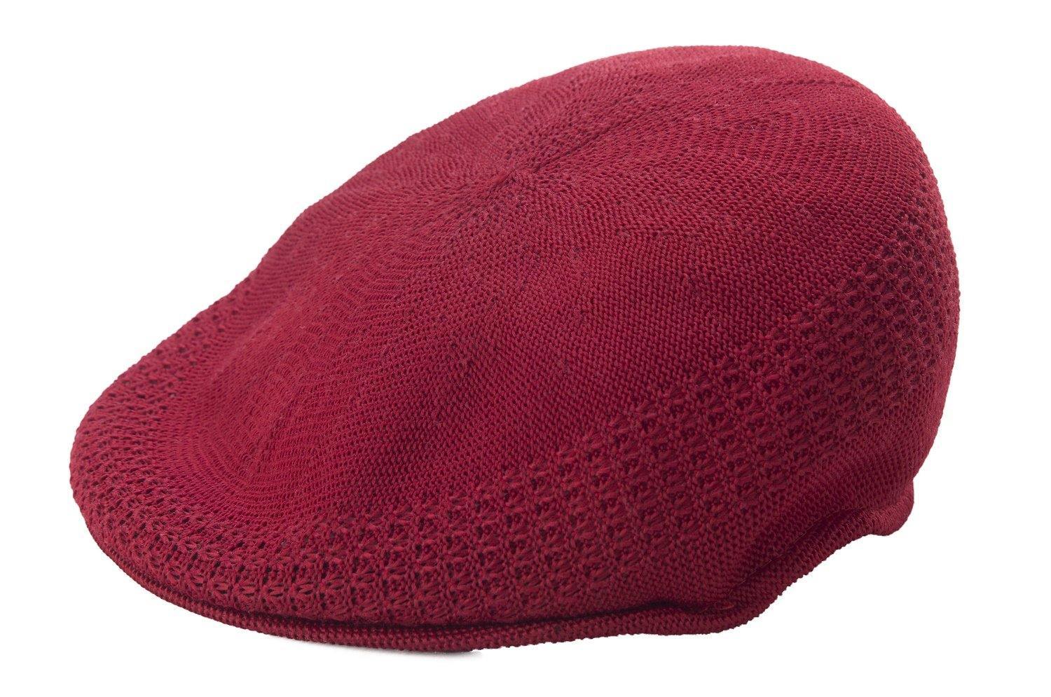 Men Red Knitted Newsboy Ivy Cap H43