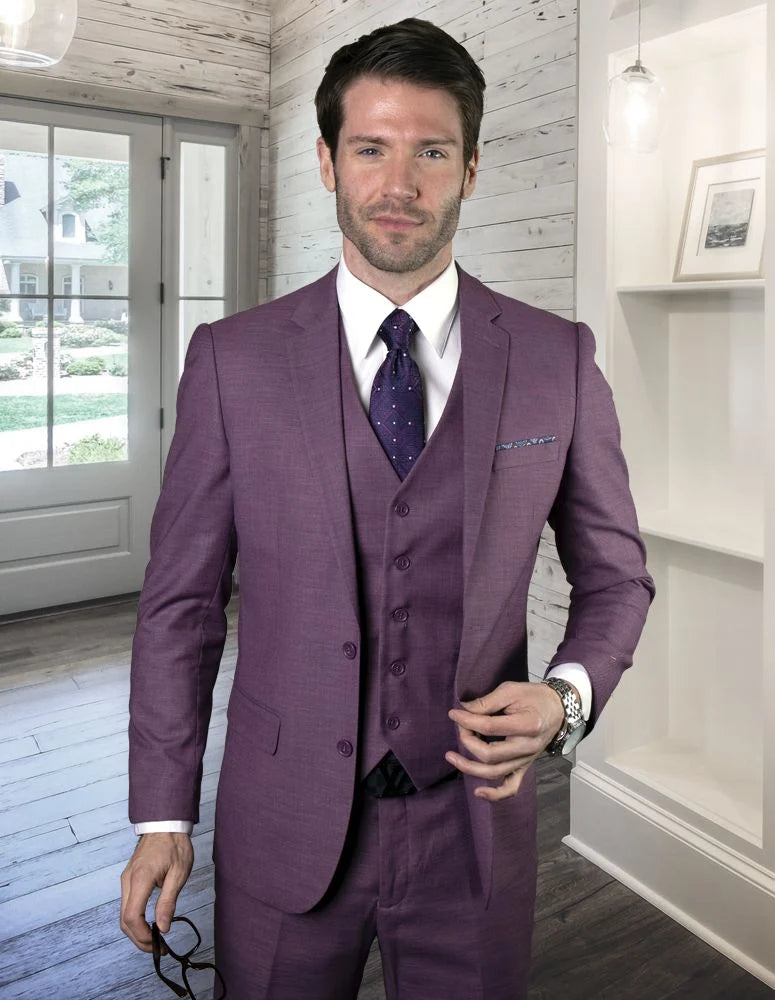 Men's Statement Suit- LAZARO MAUVE