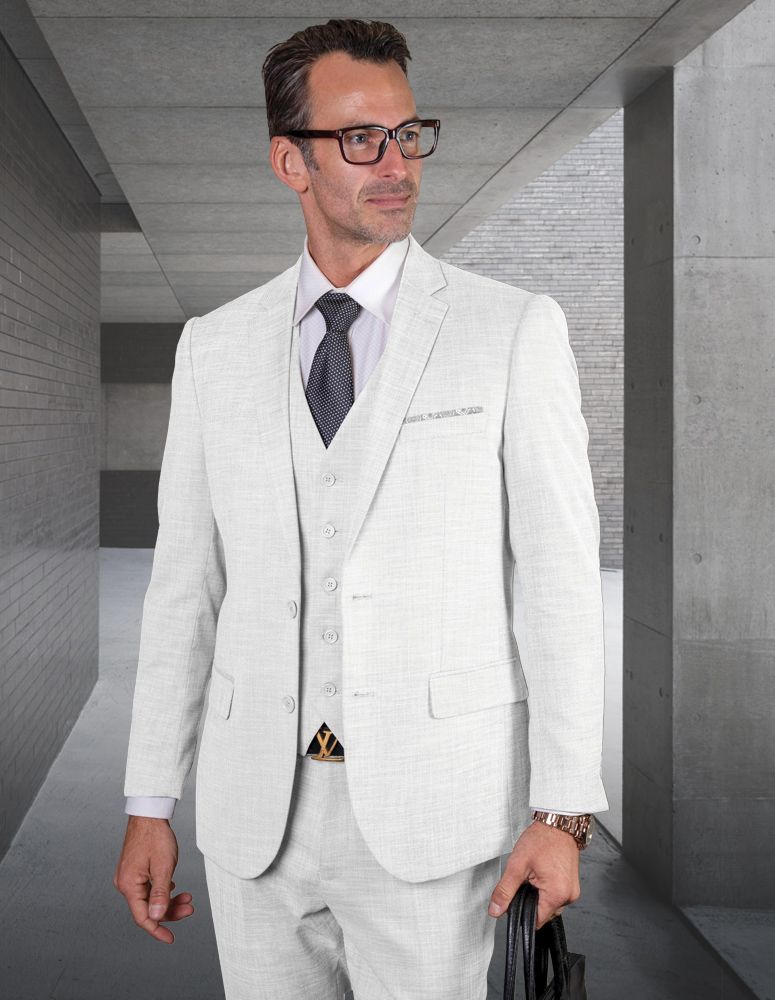 Men Statement Suit Lazaro White