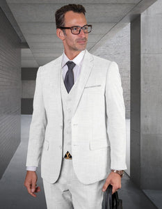 Men Statement Suit Lazaro White