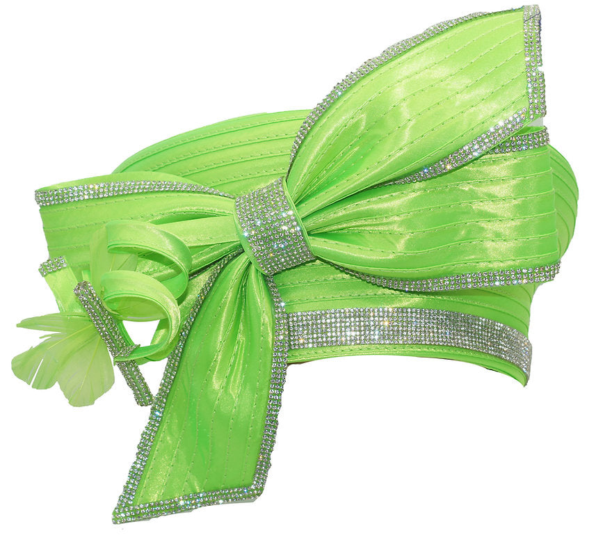 Women Pillbox Hat BDF-210 Lime